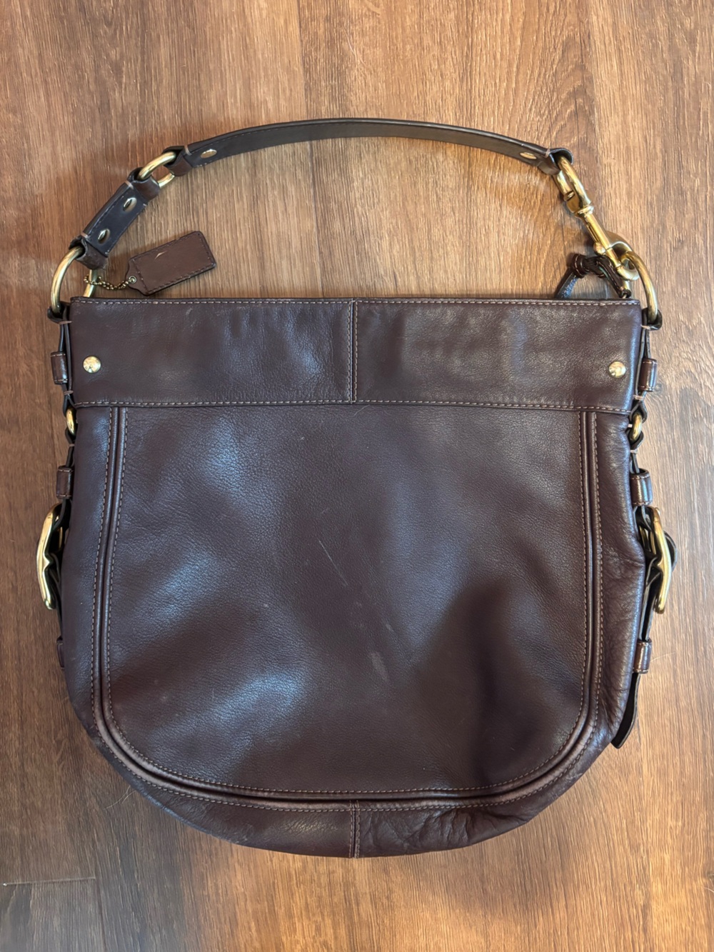 Coach Zoe Leather Hobo Bag Brown - Picture 5 of 11